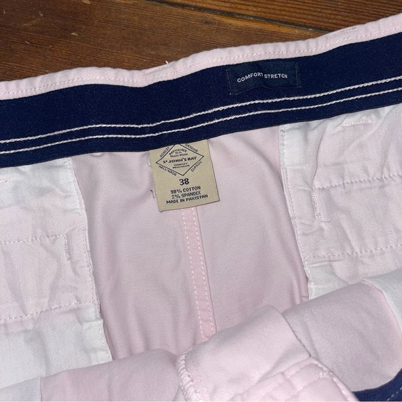St. John's Bay Pink Flat Front Shorts - Picture 3 of 5